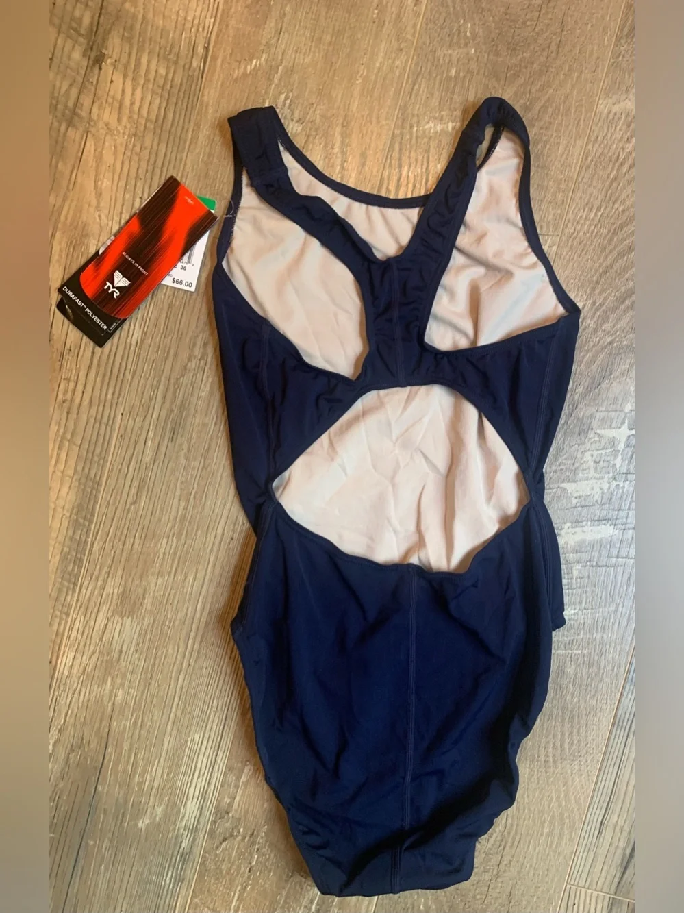 TYR Navy Blue Performance One-Piece Swimsuit NWT - 36
